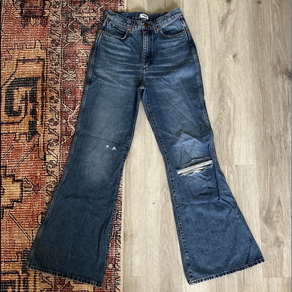 Women’s Wrangler Wanderer High Rise Flare Blue Jeans 29/34